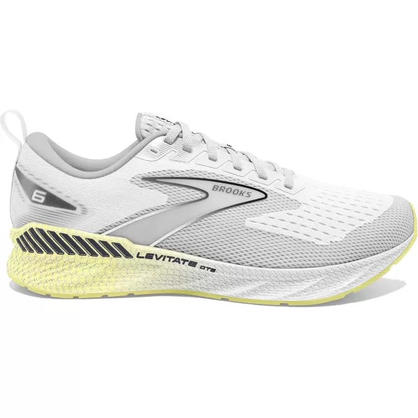 Brooks Womens Levitate GTS 6 Supportive Running ShoeWhiteOysterYellow