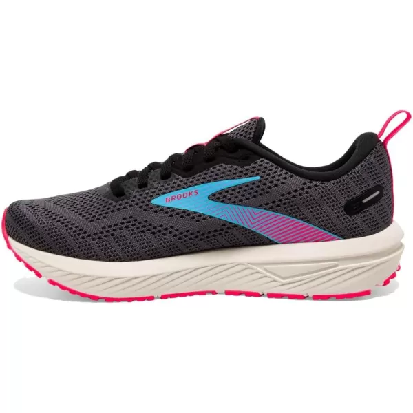 Brooks Womens Revel 6 Neutral Running ShoeBlack Ebony Bluefish