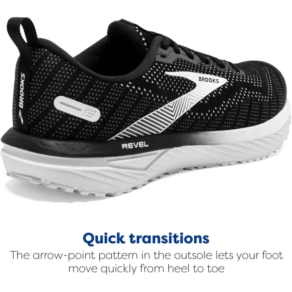 Brooks Womens Revel 6 Neutral Running ShoeBlackBlackened PearlWhite