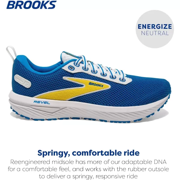 Brooks Womens Revel 6 Neutral Running ShoeBlueYellow