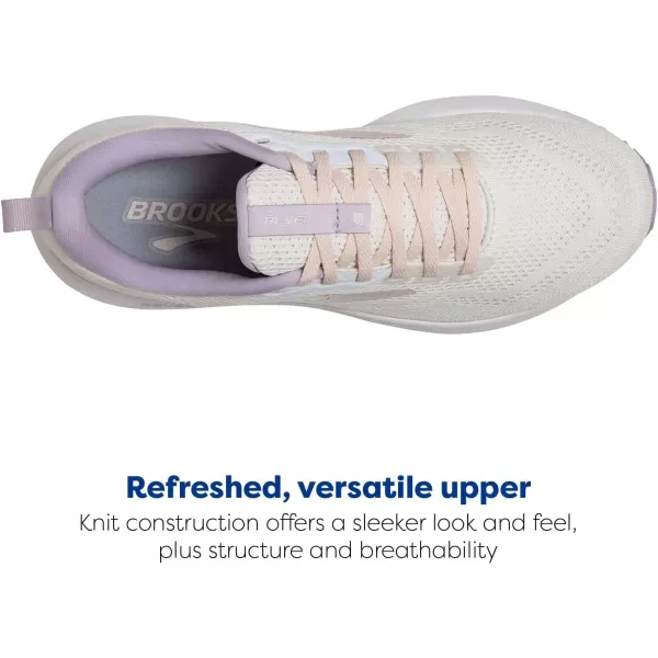 Brooks Womens Revel 6 Neutral Running ShoeMarshmallowPinkPurple