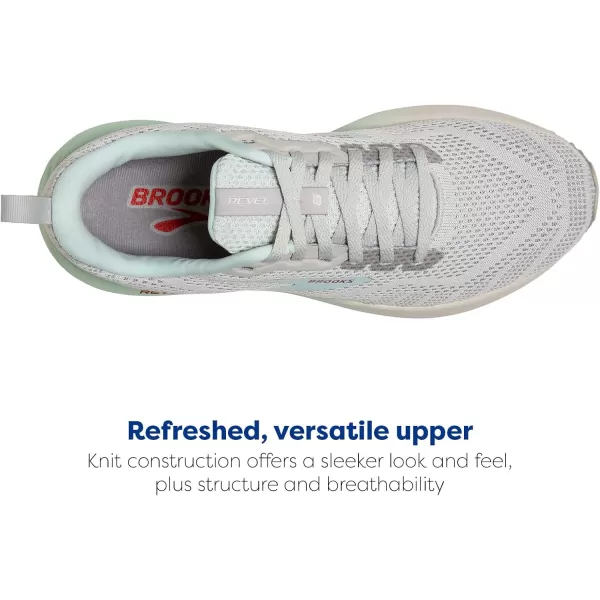 Brooks Womens Revel 6 Neutral Running ShoeOyster MushroomAlloyBlue