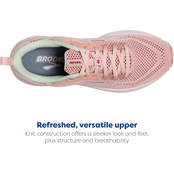 Brooks Womens Revel 6 Neutral Running ShoePeach WhipPink