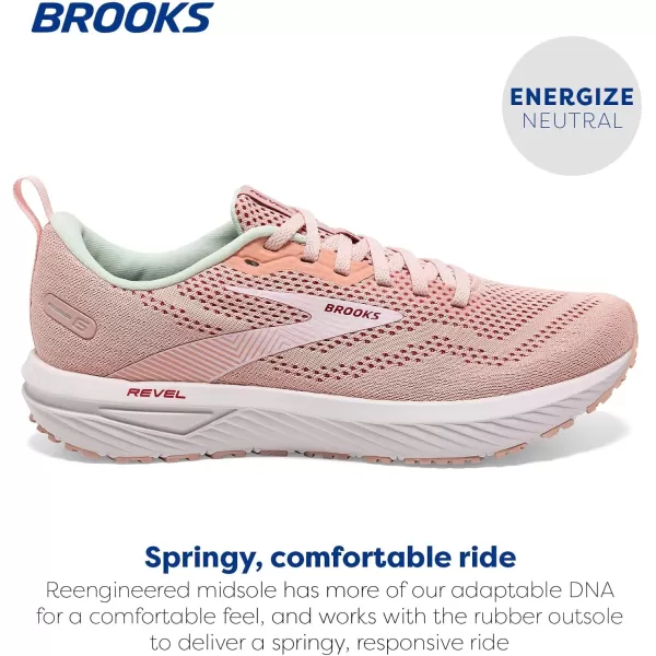 Brooks Womens Revel 6 Neutral Running ShoePeach WhipPink