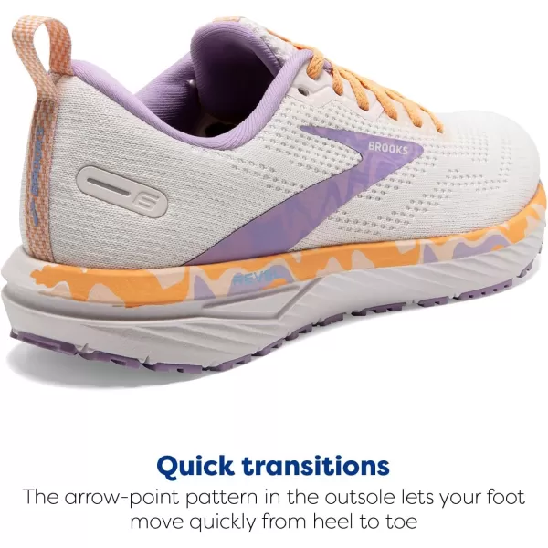 Brooks Womens Revel 6 Neutral Running ShoeWhiteVistaLavendula