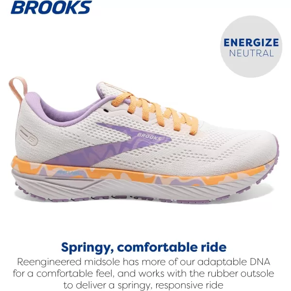 Brooks Womens Revel 6 Neutral Running ShoeWhiteVistaLavendula