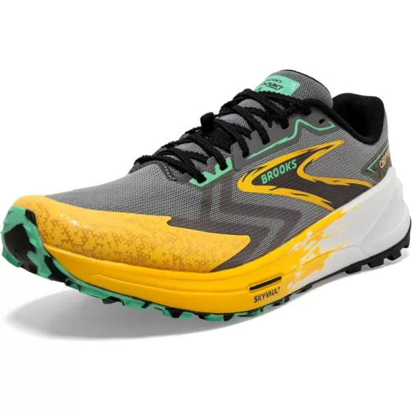 Brooks Mens Catamount 3 Trail Running ShoeLemon ChromeSedona Sage