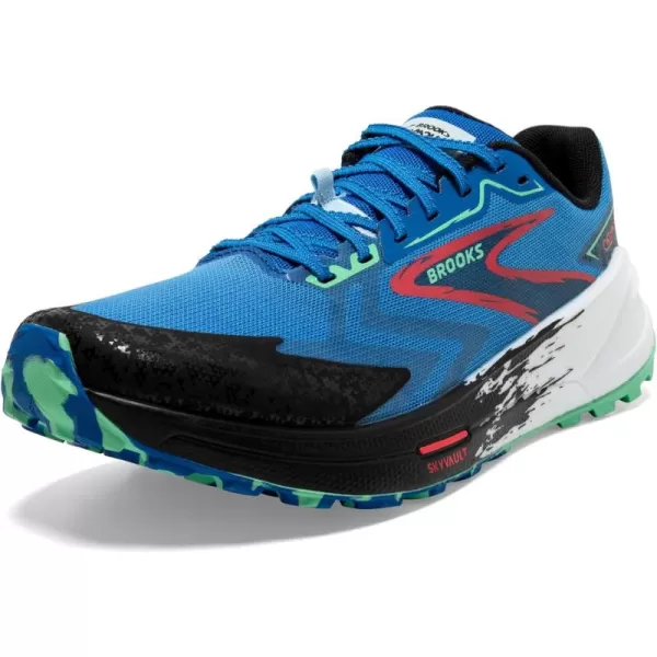 Brooks Mens Catamount 3 Trail Running ShoeVictoria BlueBlackSpring Bud