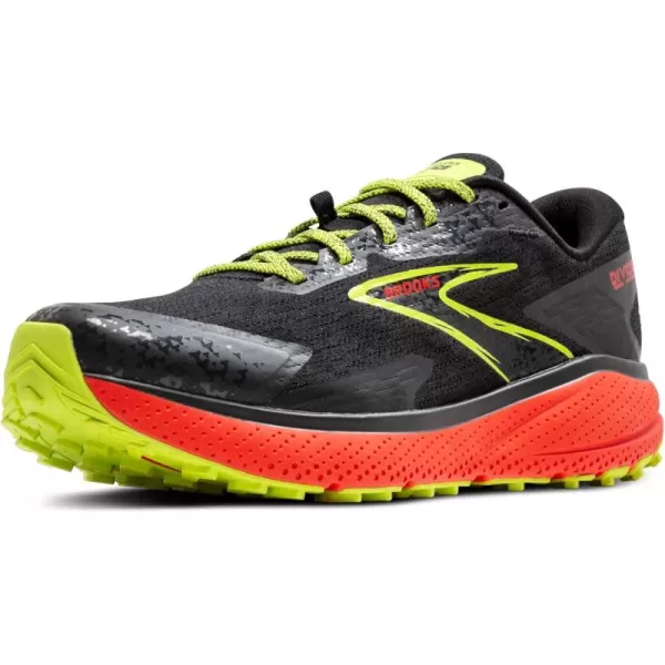 Brooks Mens Divide 5 Trail Running ShoeBlackCherryLime