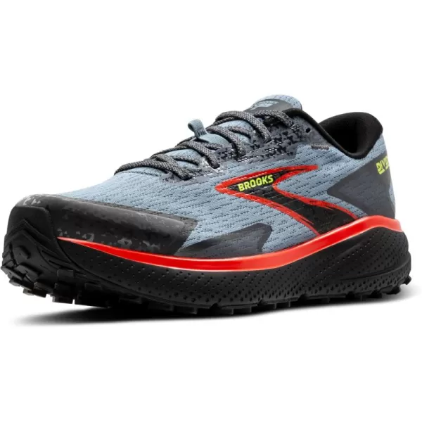 Brooks Mens Divide 5 Trail Running ShoeCitadelEbonyLime