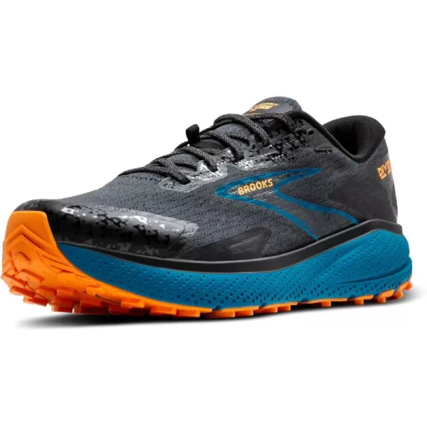 Brooks Mens Divide 5 Trail Running ShoeEbonyBlue SapphireOrange