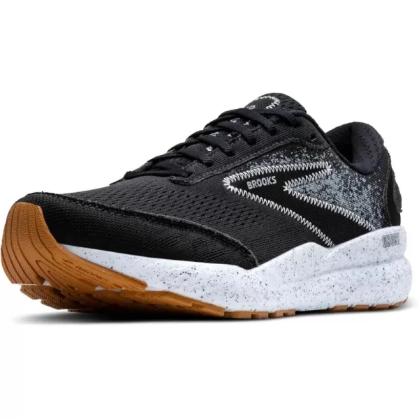 Brooks Mens Ghost 16 Neutral Running ShoeBlackBlackened PearlWhite