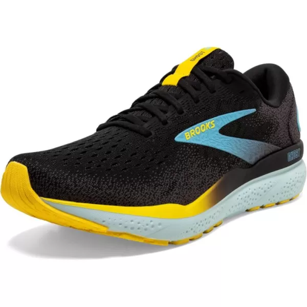 Brooks Mens Ghost 16 Neutral Running ShoeBlackForged IronBlue