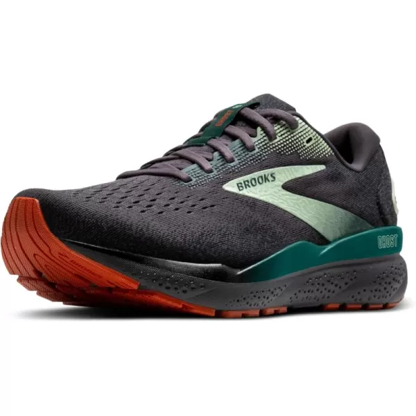 Brooks Mens Ghost 16 Neutral Running ShoeBlackened PearlJune BugGreen