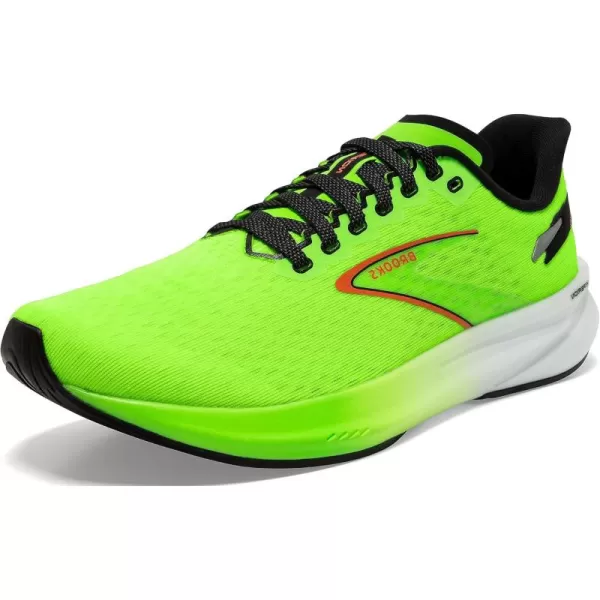 Brooks Mens Hyperion Neutral Running ShoeGreen GeckoRed OrangeWhite