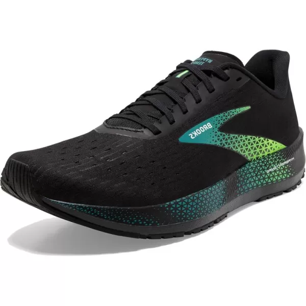 Brooks Mens Hyperion Tempo Road Running ShoeBlackKayakingGreen Gecko