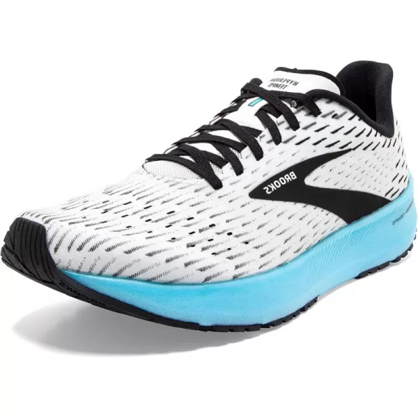 Brooks Mens Hyperion Tempo Road Running ShoeWhiteBlackIced Aqua