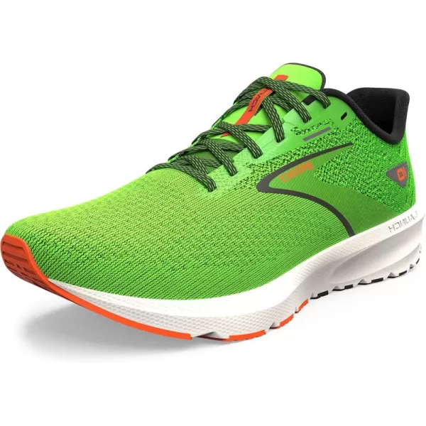 Brooks Mens Launch 10 Neutral Running ShoeGreen GeckoRed OrangeWhite