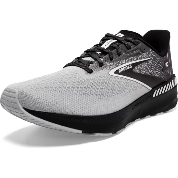 Brooks Mens Launch GTS 10 Supportive Running ShoeBlackBlackened PearlWhite