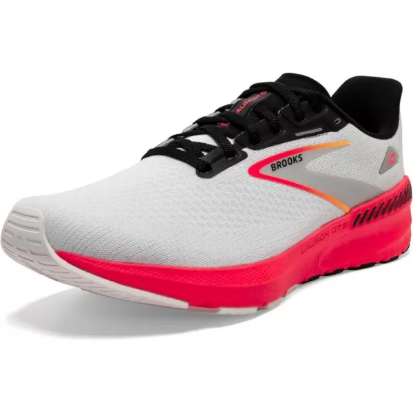 Brooks Mens Launch GTS 10 Supportive Running ShoeBlueBlackFiery Coral