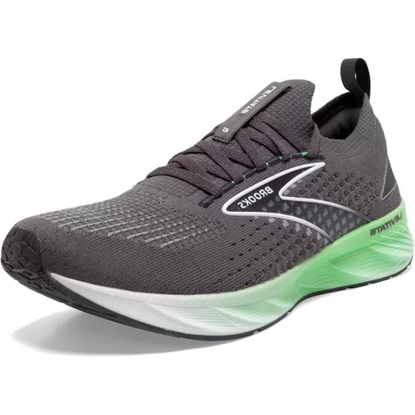 Brooks Mens Levitate Stealthfit 6 Neutral Running ShoeBlackened PearlGreenWhite