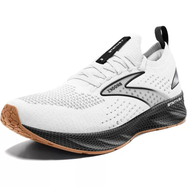 Brooks Mens Levitate Stealthfit 6 Neutral Running ShoeWhiteBlack