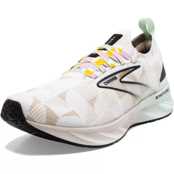 Brooks Mens Levitate Stealthfit 6 Neutral Running ShoeWhiteSilver LiningGreen