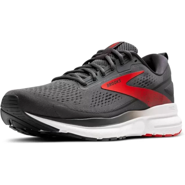 Brooks Mens Trace 3 Neutral Running ShoeEbonyFiery RedWhite