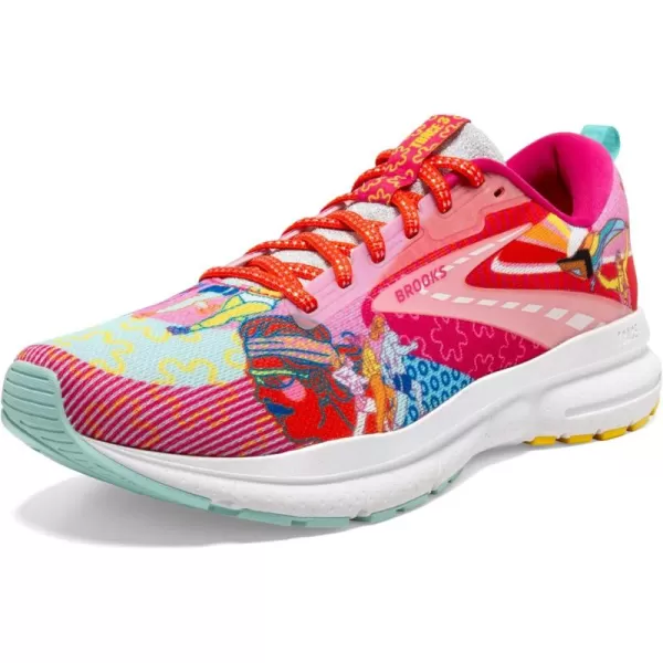 Brooks Mens Trace 3 Neutral Running ShoePinkBlueYellow