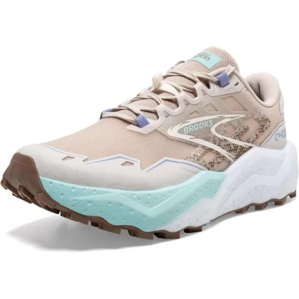 Brooks Womens Caldera 7 Trail Running ShoeChateau GreyWhite Sand