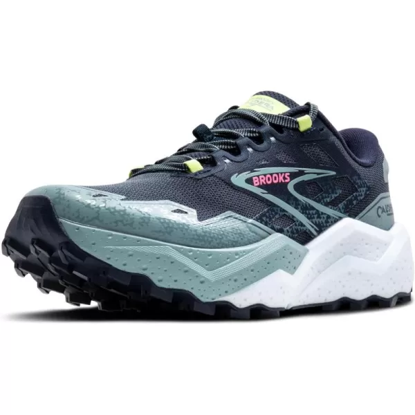 Brooks Womens Caldera 7 Trail Running ShoePeacoatCitadelSunny Lime