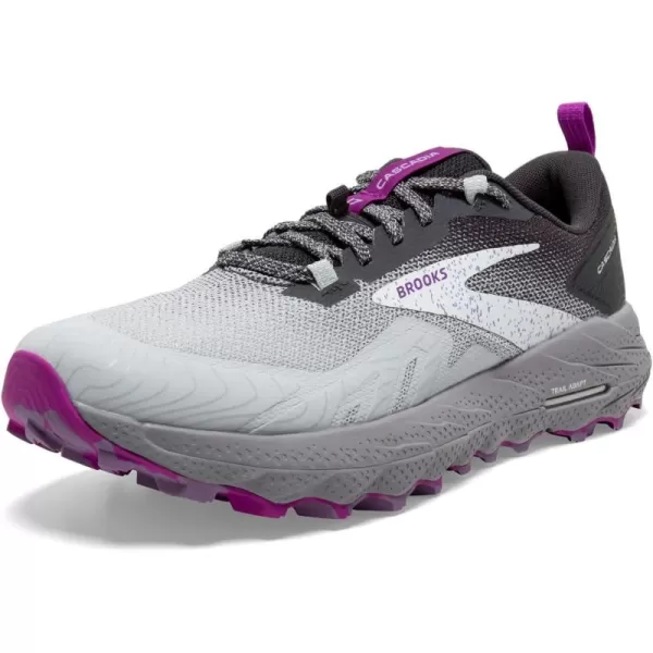 Brooks Womens Cascadia 17 Trail Running ShoeOysterBlackened PearlPurple