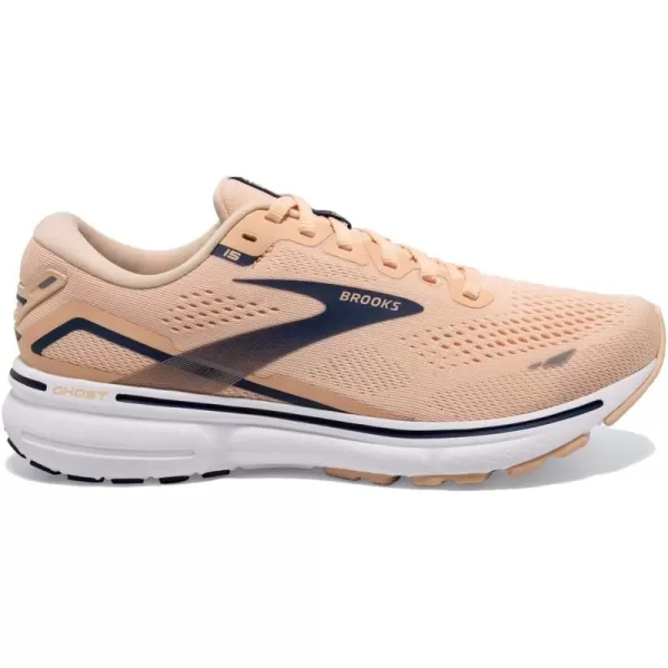 Brooks Womens Ghost 15 Neutral Running ShoeApricot Estate Blue White