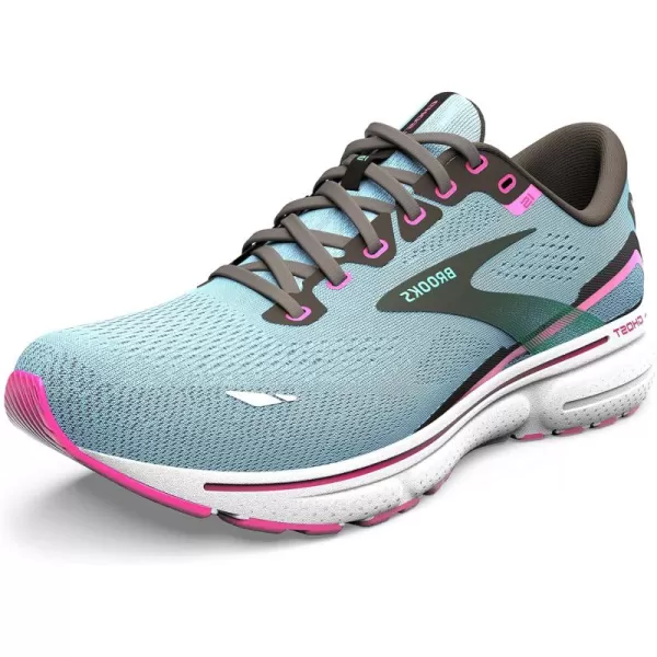 Brooks Womens Ghost 15 Neutral Running ShoeBlue BellBlackPink