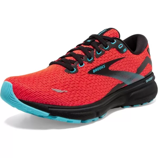 Brooks Womens Ghost 15 Neutral Running ShoeCoralBlackBlue