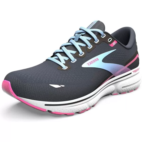 Brooks Womens Ghost 15 Neutral Running ShoeEbonyOpen AirLilac Rose