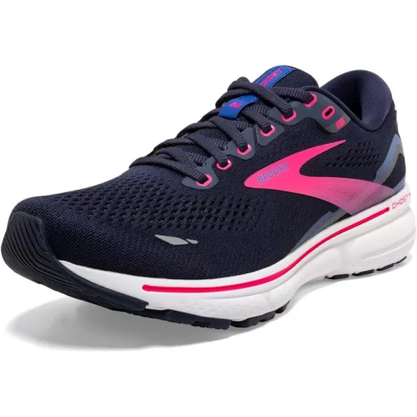Brooks Womens Ghost 15 Neutral Running ShoePeacoatBluePink