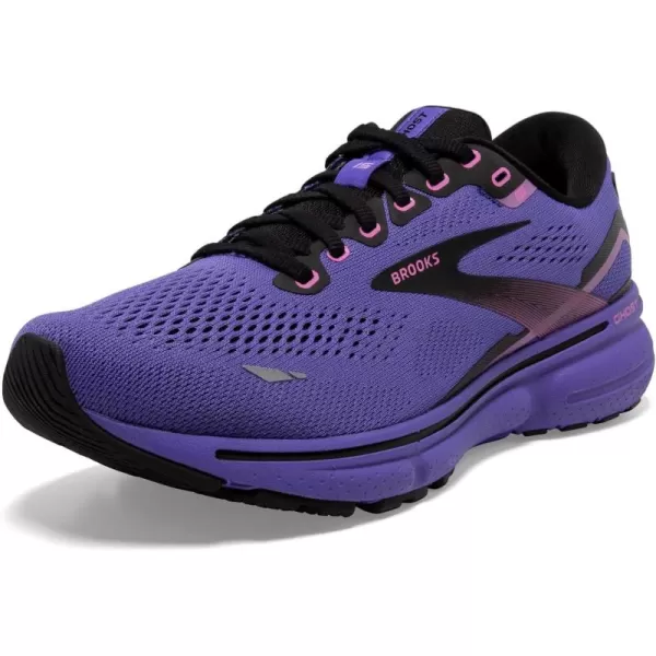 Brooks Womens Ghost 15 Neutral Running ShoePurplePinkBlack