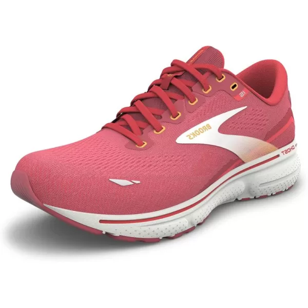 Brooks Womens Ghost 15 Neutral Running ShoeSlate RoseFiery CoralWhite