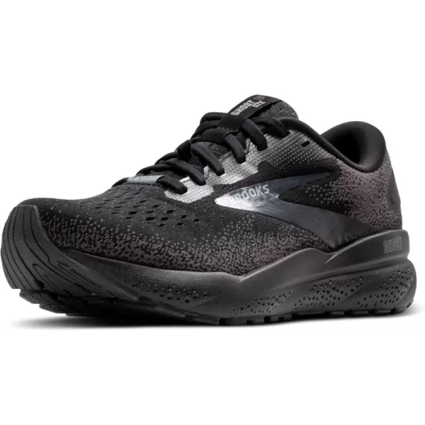 Brooks Womens Ghost 16 GTX Waterproof Neutral Running ShoeBlackBlackEbony