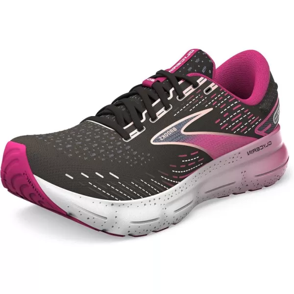Brooks Womens Glycerin 20 Neutral Running ShoeBlackFuchsiaLinen