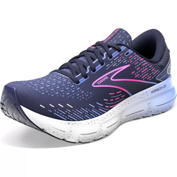Brooks Womens Glycerin 20 Neutral Running ShoePeacoatBluePink