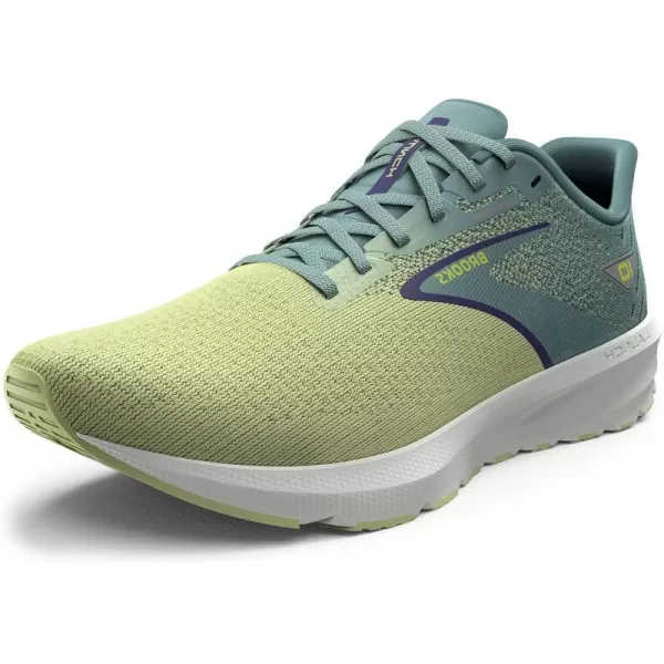 Brooks Womens Launch 10 Neutral Running ShoeLimeMineral BlueWisteria
