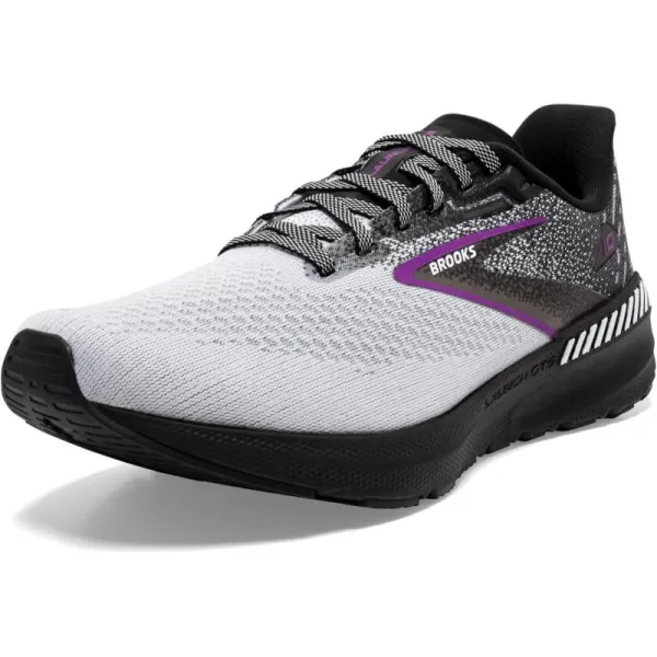 Brooks Womens Launch GTS 10 Supportive Running ShoeBlackWhiteViolet
