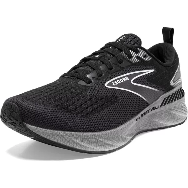 Brooks Womens Levitate GTS 6 Supportive Running ShoeBlackBlackened PearlWhite