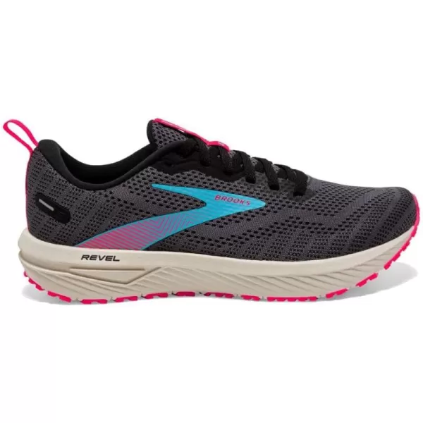 Brooks Womens Revel 6 Neutral Running ShoeBlack Ebony Bluefish