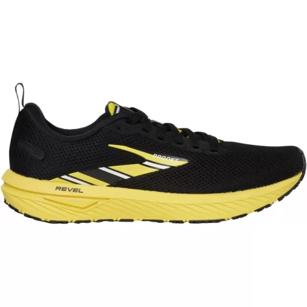 Brooks Womens Revel 6 Neutral Running ShoeBlackYellowWhite