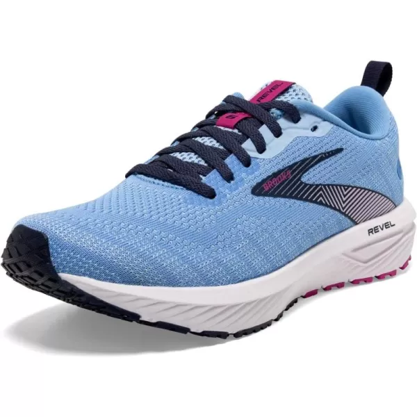 Brooks Womens Revel 6 Neutral Running ShoeMarinaLilac RosePink Lady
