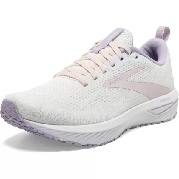 Brooks Womens Revel 6 Neutral Running ShoeMarshmallowPinkPurple
