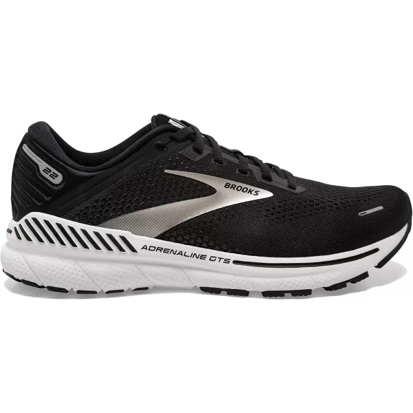 Brooks Mens Adrenaline GTS 22 Supportive Running ShoeBlackSilverAnthracite